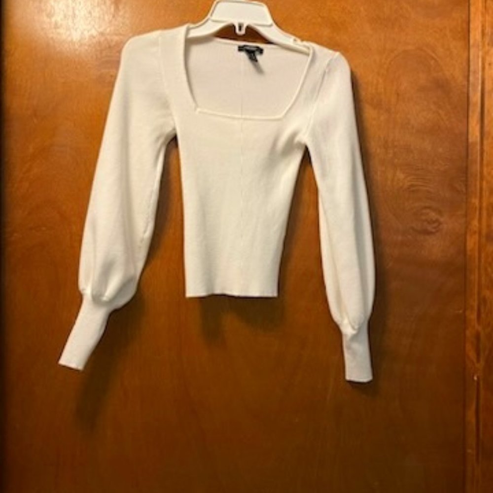 White Cropped Sweater